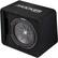 Left. KICKER - CompR 12" Dual-Voice-Coil 2-Ohm Loaded Subwoofer Enclosure - Black.