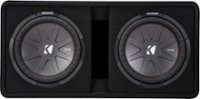 Front Zoom. KICKER - CompR Dual 12" Dual-Voice-Coil 2-Ohm Subwoofers with Enclosure - Black.