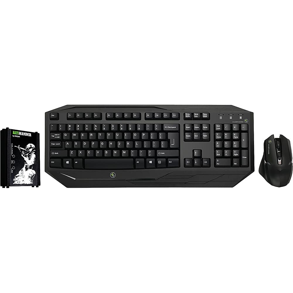 Front. IOGEAR - Kaliber Gaming™ Keymander Wireless Gaming Keyboard and Mouse - Black.