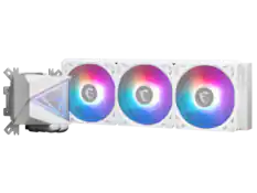 Front. MSI - MAG Coreliquid I360 Cooling Fan/Radiator/Water Block/Pump - White.