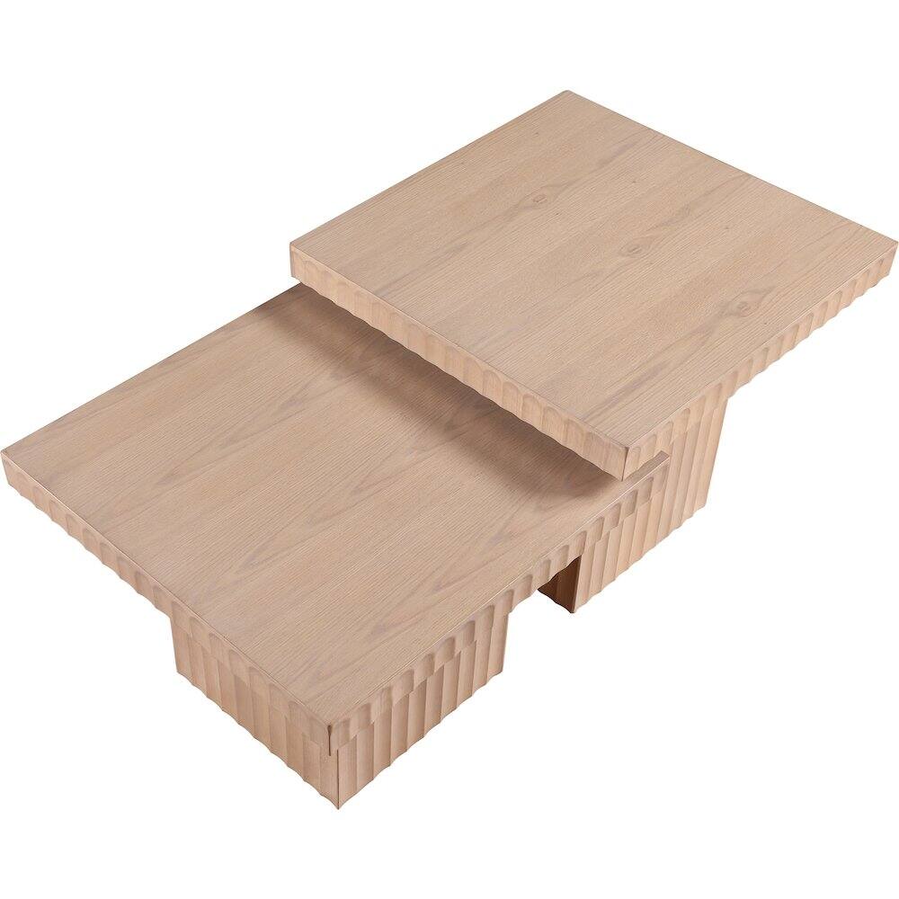 Alt View 4. Meridian Furniture - Spencer Natural Oak Veneer Coffee Table - Brown.