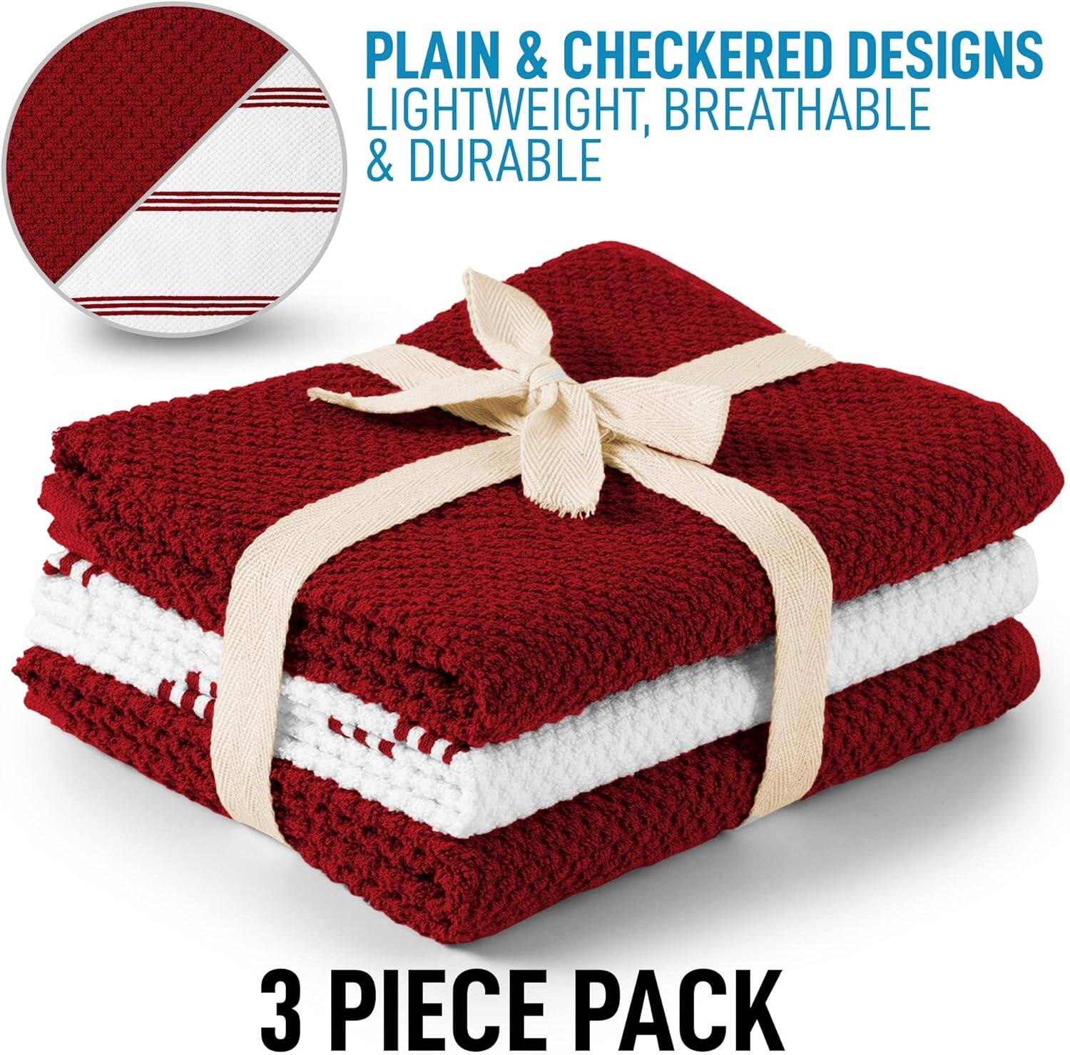 PLAIN & CHECKERED DESIGNS  
LIGHTWEIGHT, BREATHABLE & DURABLE  

3 PIECE PACK