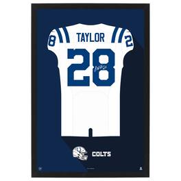 Sporticulture - Jonathan Taylor Indianapolis Colts Away Jersey Framed Art Print - White