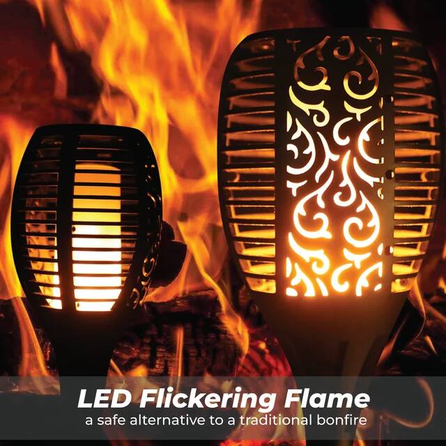 XODO FL1 Solar Torch Lights – Flickering Flame Effect, Waterproof