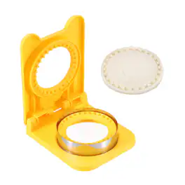 Unique Bargains - Crustless Sandwich Cutter, Round-Shape Uncrustable Sealer for DIY Breakfast Lunch Tea - Yellow