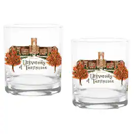 Indigo Falls - Tennessee Volunteers 16oz. Laura Wilcox University Hall Two-Piece Rocks Glass Set - Multicolor