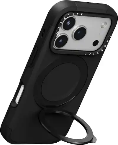 Force Ring Stand Case by CASETiFY for iPhone 17 Pro Max Black CTF Force Ring Stand Case by CASETiFY for iPhone 17 Pro Max Black CTF