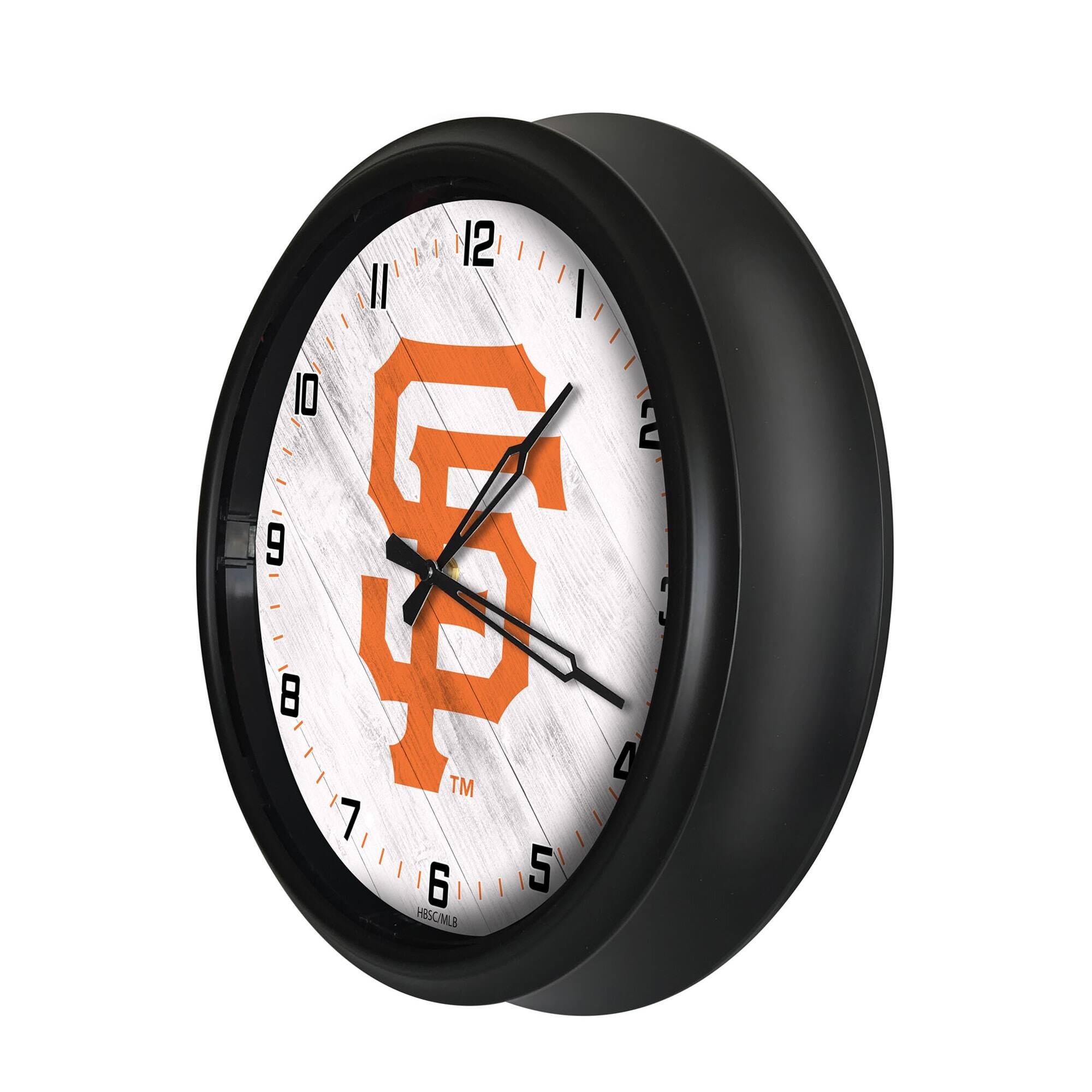 Alt View 1. Holland Bar Stool Co. - San Francisco Giants Indoor/Outdoor LED Wall Clock - Multicolor.