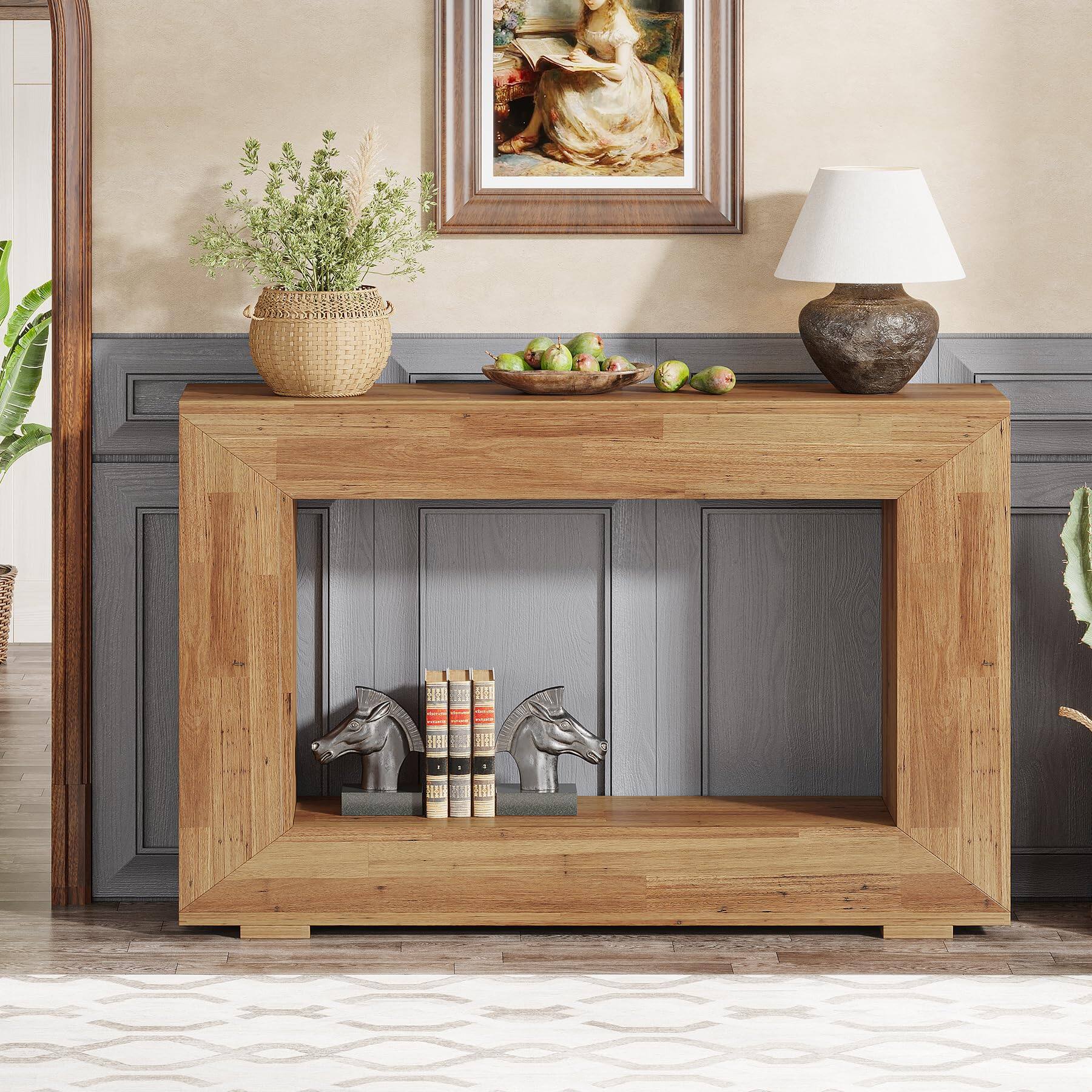 Tribesigns Farmhouse Console Table, 47 Inches Entryway Console Table ...