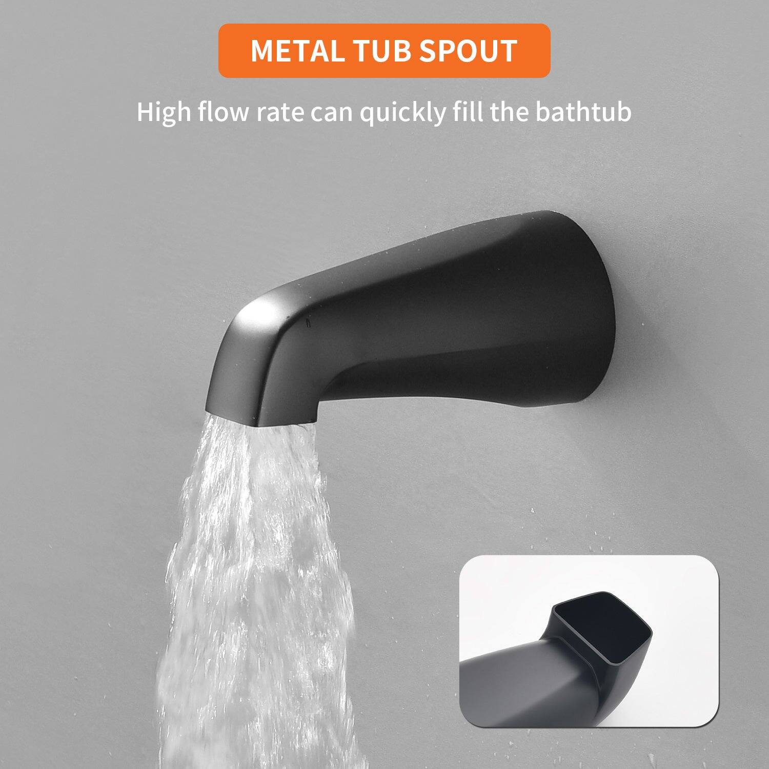 METAL TUB SPOUT

High flow rate can quickly fill the bathtub