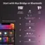 Start with Hue Bridge or Bluetooth:

* Full home and outdoor range
* One room
* Easy ambiance creation with app or voice
* Philips Hue Bridge sold separately

Add smart switches and motion sensors:

* Living room
* NES +
* Set routines, timers and automations
* Relax Tropical Twilight
* Away from home control
* Concentrate Savannah Sunset
* Sync your lights with movies, games and music
* Tokyo ...
* Tropical Twilight

Note: The text on the image is not organized in a logical manner, and some sentences are incomplete or unclear. The corrected text above is a more coherent and accurate representation of the information provided in the image.