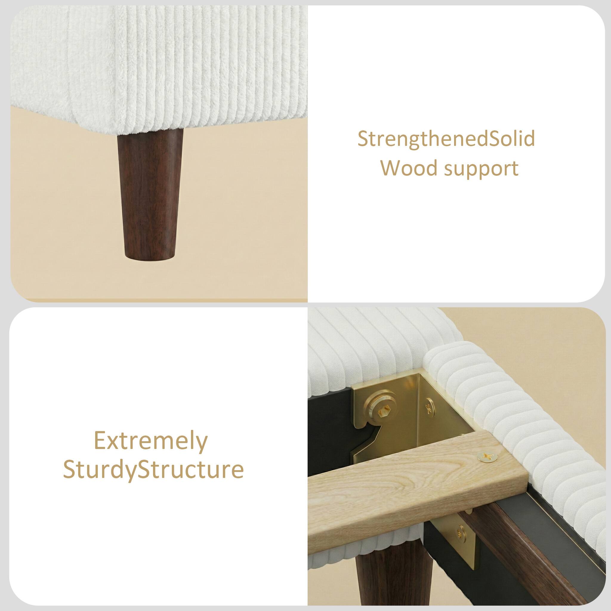 Strengthened Solid Wood support  
Extremely Sturdy Structure