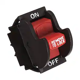 Jandorf - 20 amps Single Pole Rocker Power Tool Switch 1 pk - Black/Red