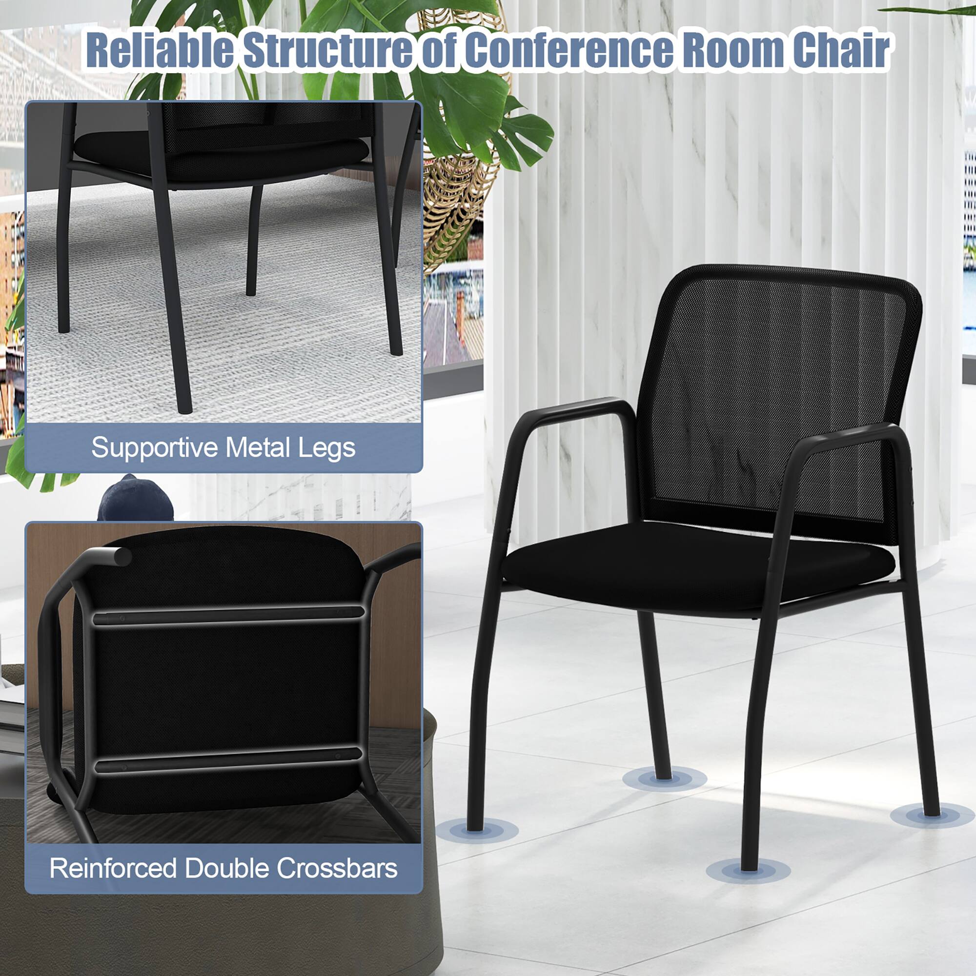 Reliable Structure of Conference Room Chair

Supportive Metal Legs

Reinforced Double Crossbars