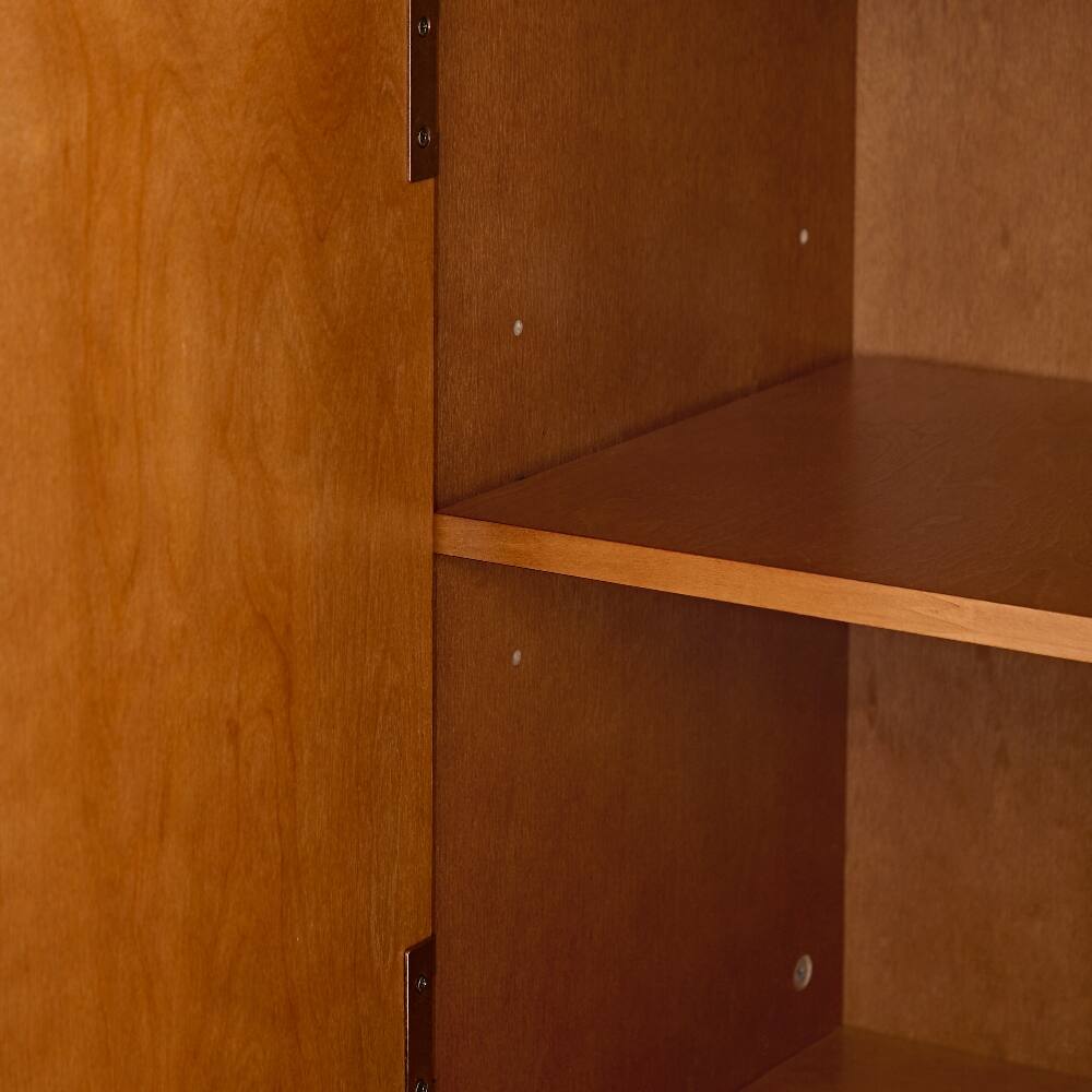 Alt View 10. Loheer - Loheer Mid Century Modern Floor Cabinet Walnut Storage Cabinet with Doors Accent Console Table for Entryway Bathroom - Walnut.