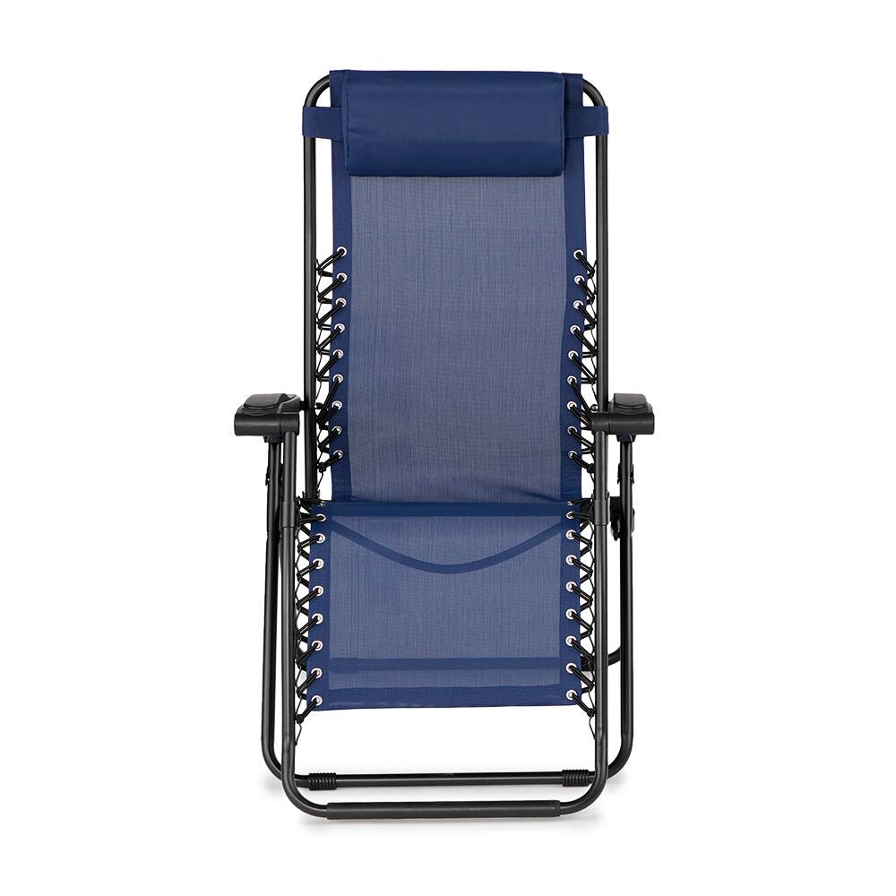 Alt View 5. Caravan Canopy - Caravan Canopy Infinity Zero Gravity Steel Frame Patio Deck Chair, Blue (2 Pack) - Blue.