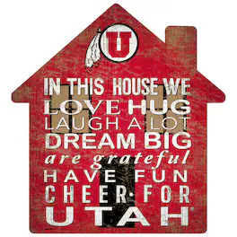 Fan Creations - Utah Utes 12'' Team House Sign - Multicolor