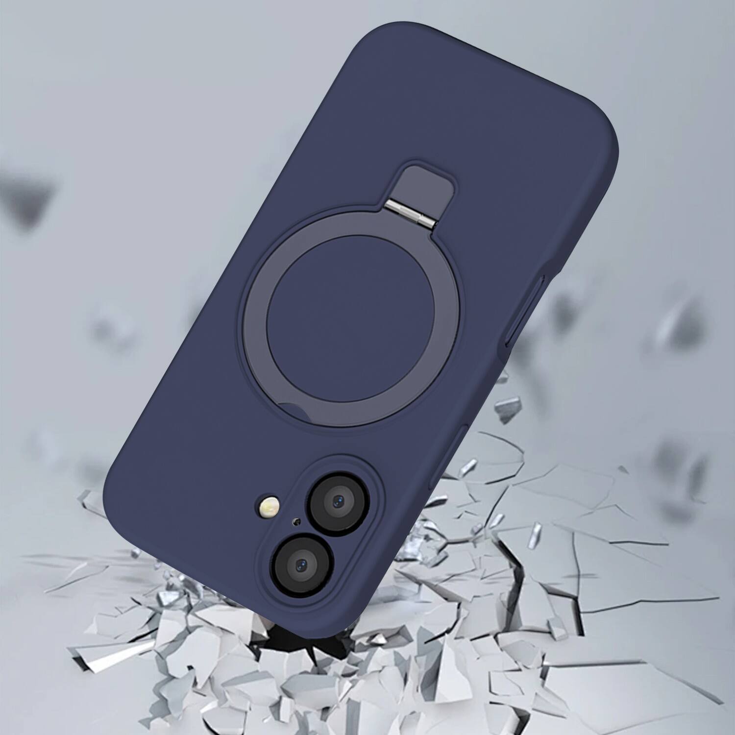 Alt View 17. SaharaCase - Venture Series Silicone Case with MagSafe for Apple iPhone 16 - Midnight Blue.