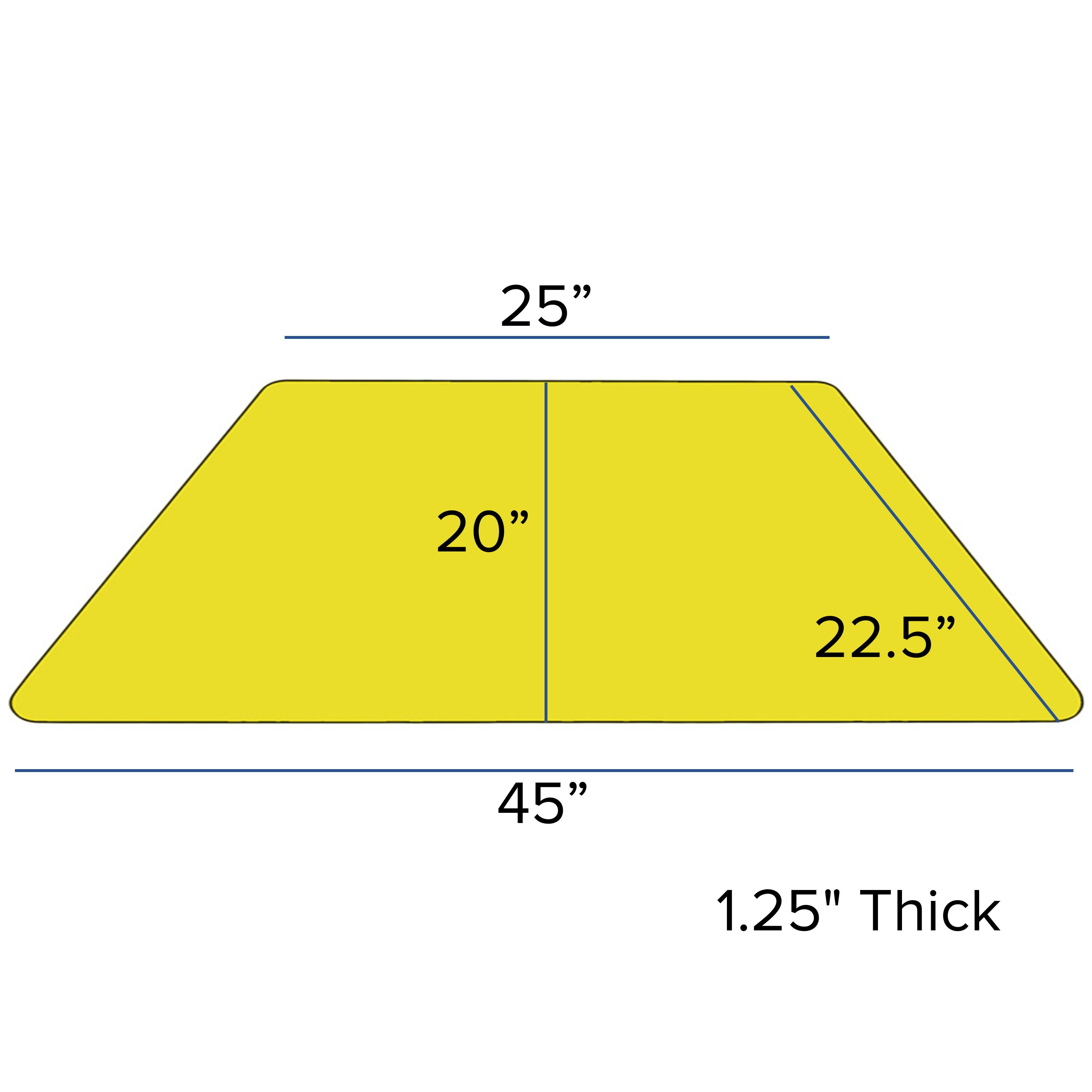 25" 20" 22.5" 45" 1.25" Thick