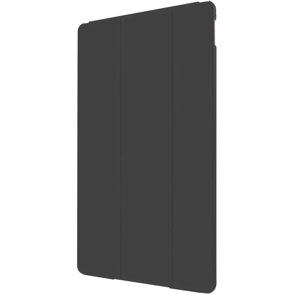 Front. Incipio - Feather Ultra Thin Snap-On Flip Cover for Apple 12.9-inch iPad Pro - Black.