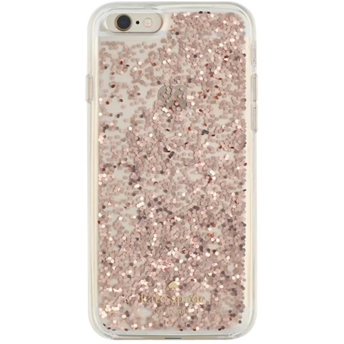 Kate Spade New York Clear Glitter Case For Apple Iphone 6 And 6s Rose Gold Glitter Ksiph 035 Rggl Best Buy