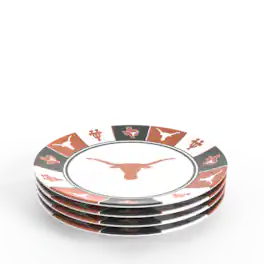 Tervis - Texas Longhorns Four-Piece Melamine Dinner Plate Set - Multicolor