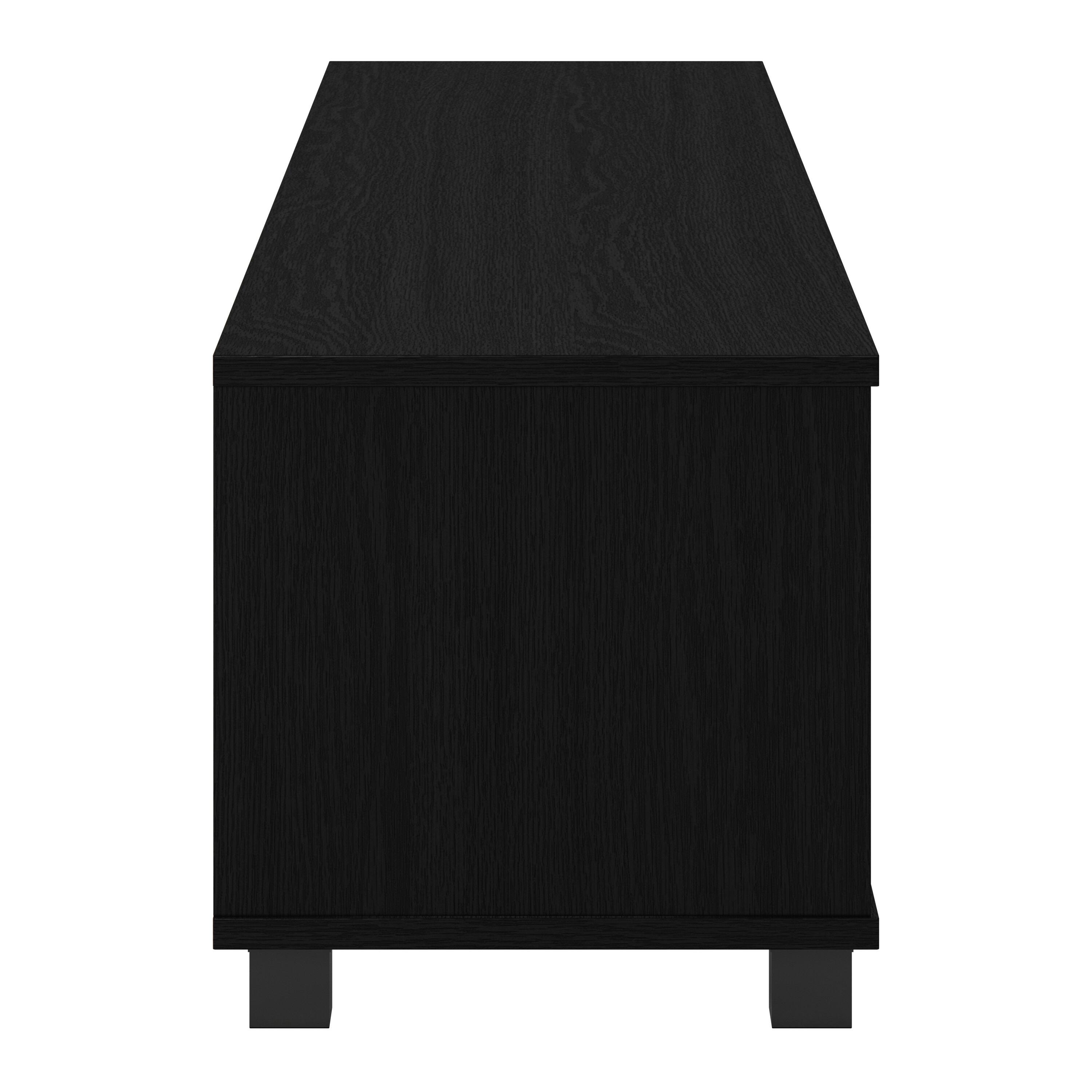 Left. CorLiving - Hollywood Collection TV Stand with Open Cabinets for Most TVs up to 85" - Black.