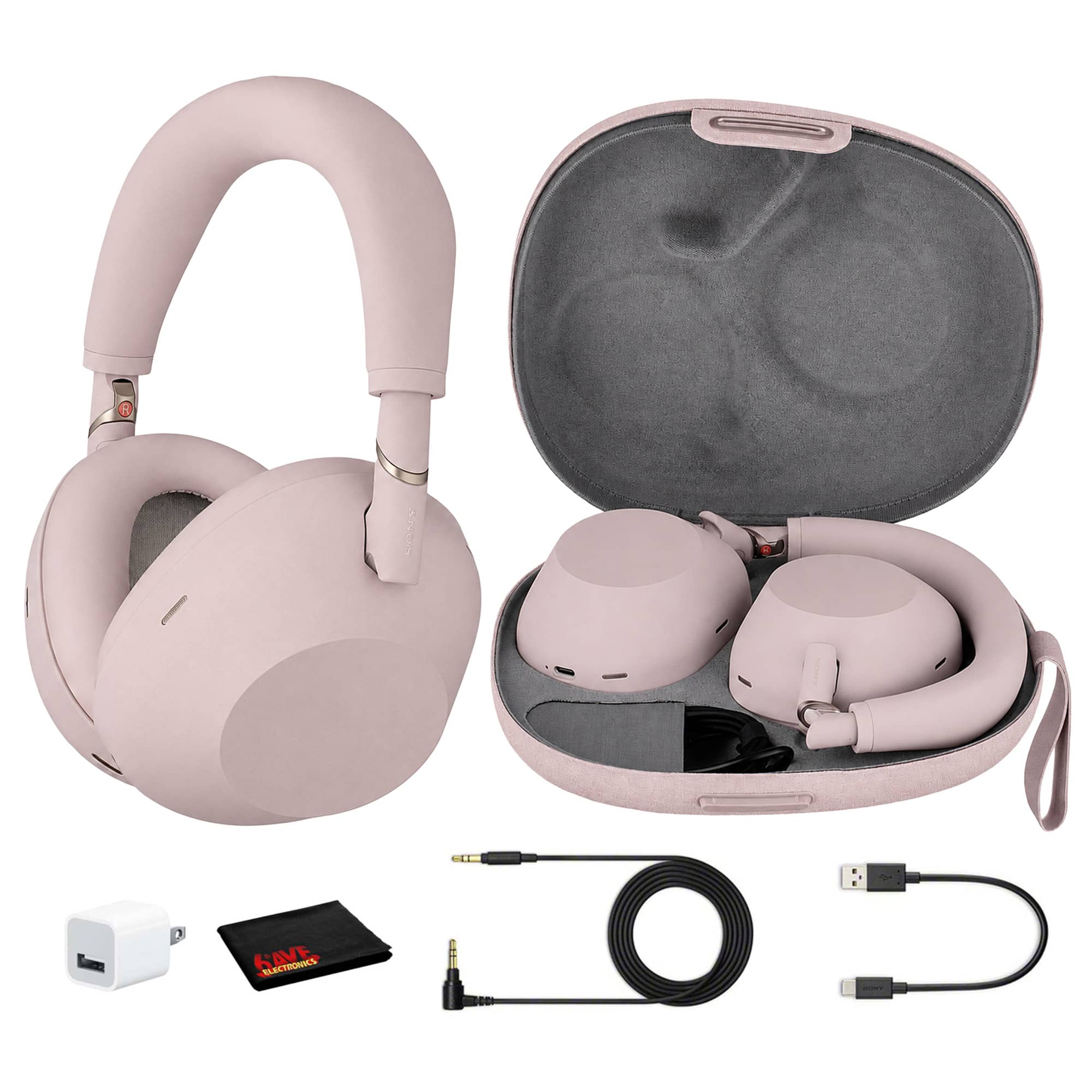 Sony - WH-1000XM6 Audífonos Inalámbricos de Diadema con Cancelación de Ruido (Rosa) - Paquete