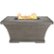 Front Zoom. Real Flame - Monaco Rectangle Chat Height Propane Fire Table - Glacier Gray.
