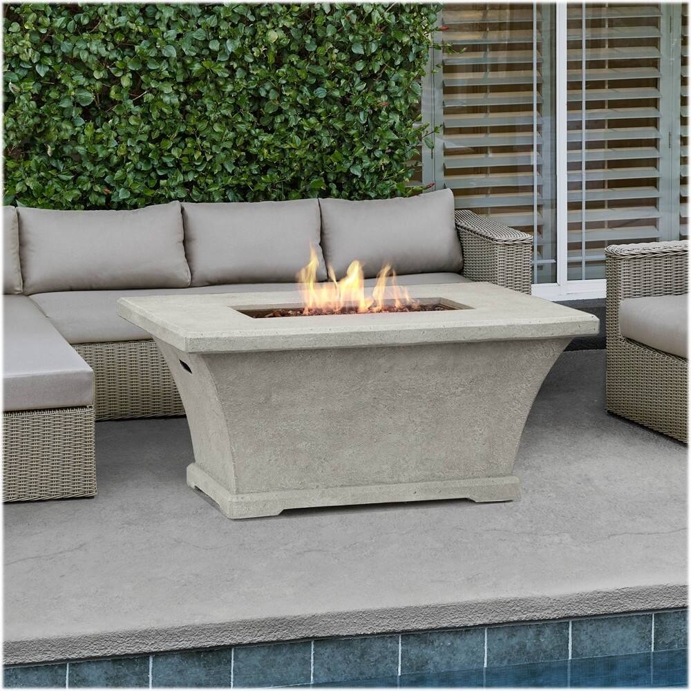 Best Buy: Real Flame Monaco Rectangle Chat Height Propane Fire Table ...