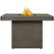 Front Zoom. Real Flame - Ventura Square Chat Height Propane Fire Table - Glacier Gray.