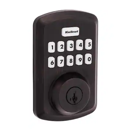 Front. Kwikset - Kwikset SmartCode Venetian Bronze Zinc Electronic Deadbolt.