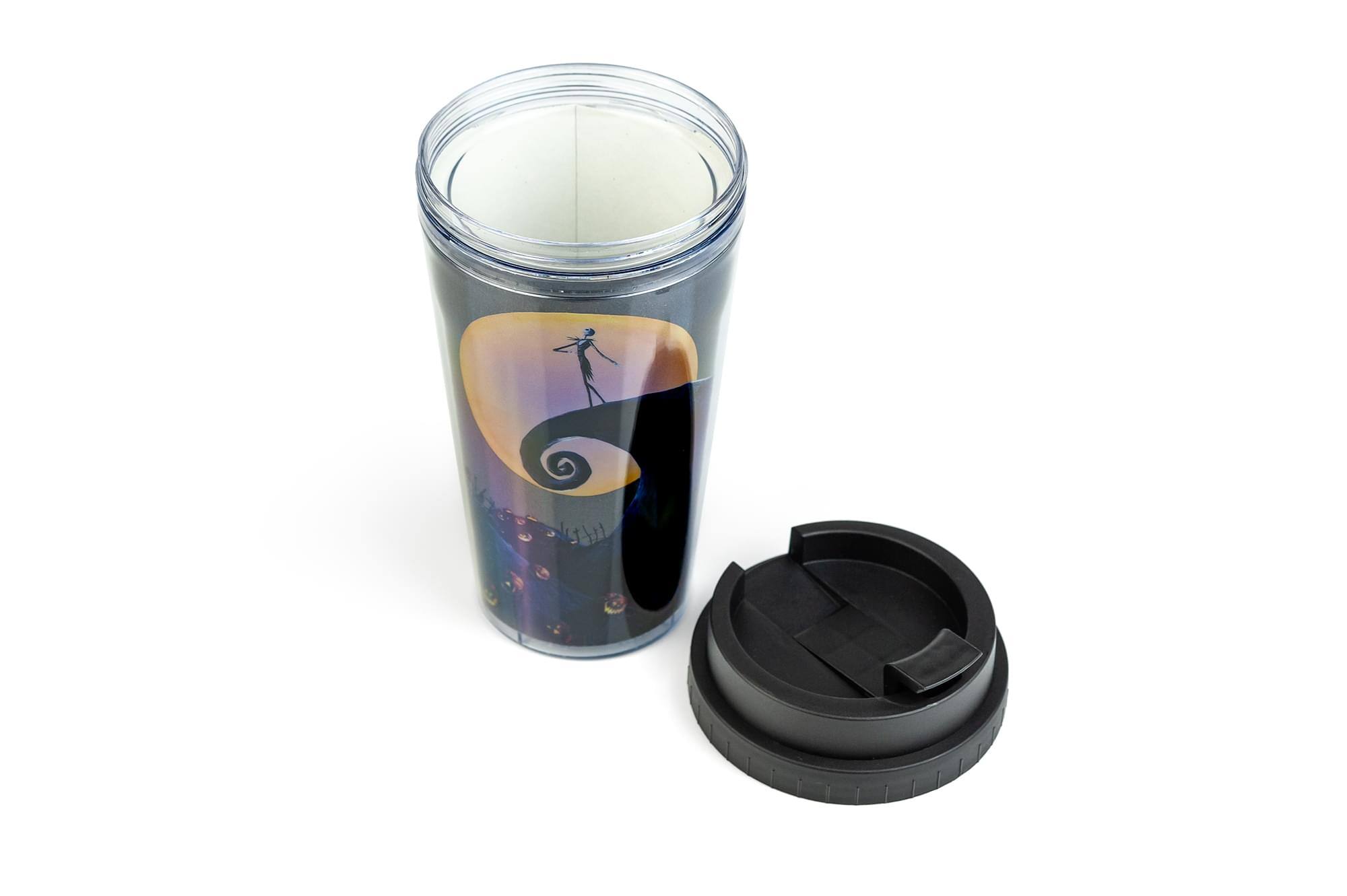 Alt View 2. Disney - The Nightmare Before Christmas Graveyard Scene Travel Mug | Holds 16 Ounces - Black.