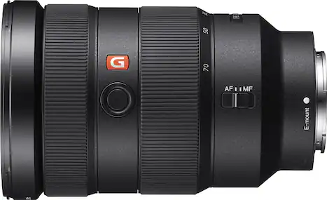 Front. Sony - G Master FE 24-70 mm F2.8 GM Full-Frame E-Mount Standard Zoom Lens - Black.