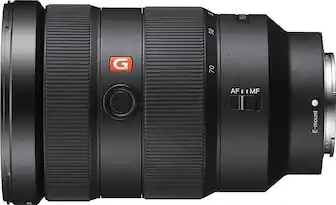 Front. Sony - G Master FE 24-70 mm F2.8 GM Full-Frame E-Mount Standard Zoom Lens - Black.