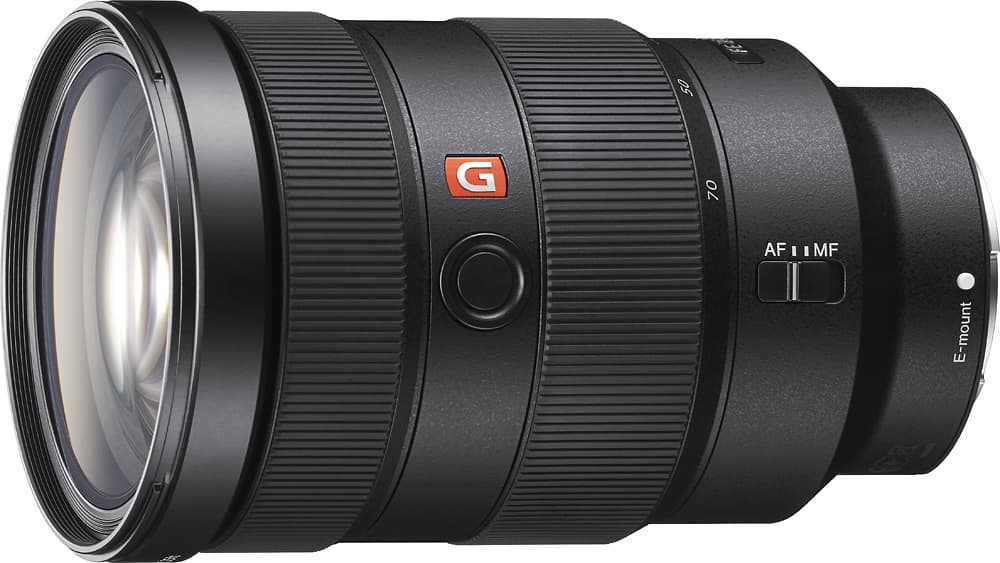 Left. Sony - G Master FE 24-70 mm F2.8 GM Full-Frame E-Mount Standard Zoom Lens - Black.