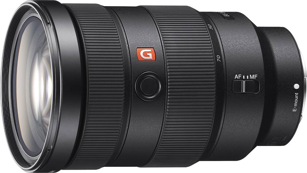 Left. Sony - G Master FE 24-70 mm F2.8 GM Full-Frame E-Mount Standard Zoom Lens - Black.