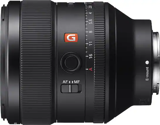 Angle. Sony - G Master FE 85 mm F1.4 GM Full-Frame E-Mount Mid-range Telephoto Lens - Black.