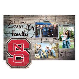 Fan Creations - NC State Wolfpack 11" x 19" I Love My Family Clip Photo Frame - Multicolor