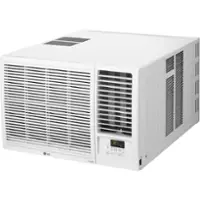 LG - 1400 sq. ft. 23,000 BTU 230V Smart Window Air Conditioner with Heat - White - Front_Zoom