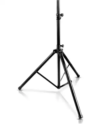 Front. FINEAK - 6' (70in) Adjustable Universal Speaker Tripod Stand - 35mm Insert for Home Stage Studio Sound Equipment - Black.