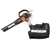 Front. WORX - 12 Amp TRIVAC 75 MPH 600 CFM Electric Leaf Blower/Mulcher/Vacuum - Black.