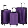 Front. Winado - 20"/24"/28" 3-Piece Hardshell Carry-On Luggage Set, Lightweight ABS Suitcase with Spinner Wheels & TSA Lock - Purple.