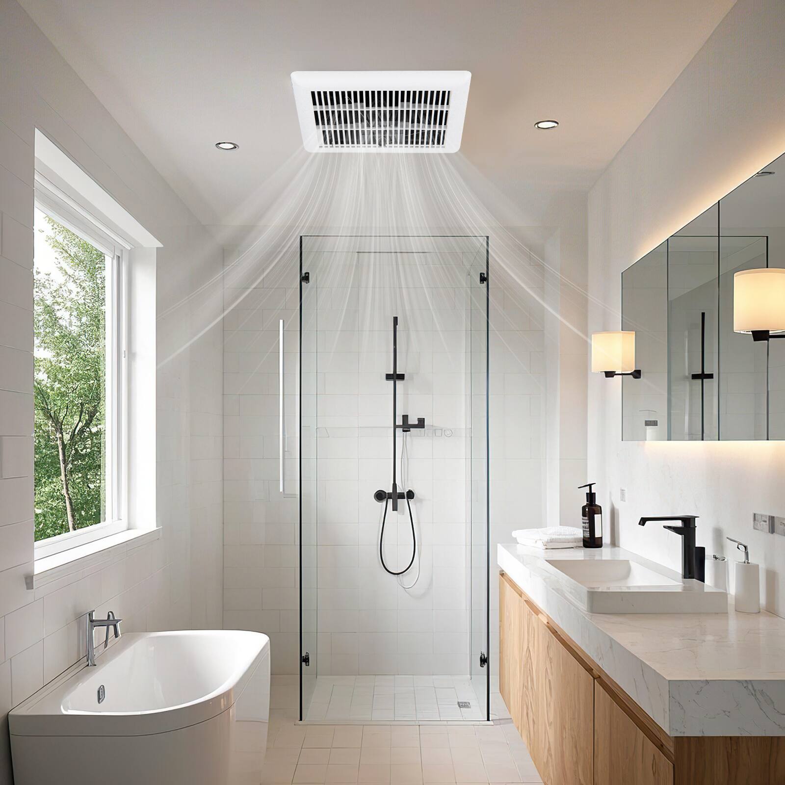 Alt View 1. Gymax - Gymax 80 CFM 1.5 Sones Quiet room Exhaust Fan w/Galvanized Housing&4'' Duct for 90 Sq.Ft - White.