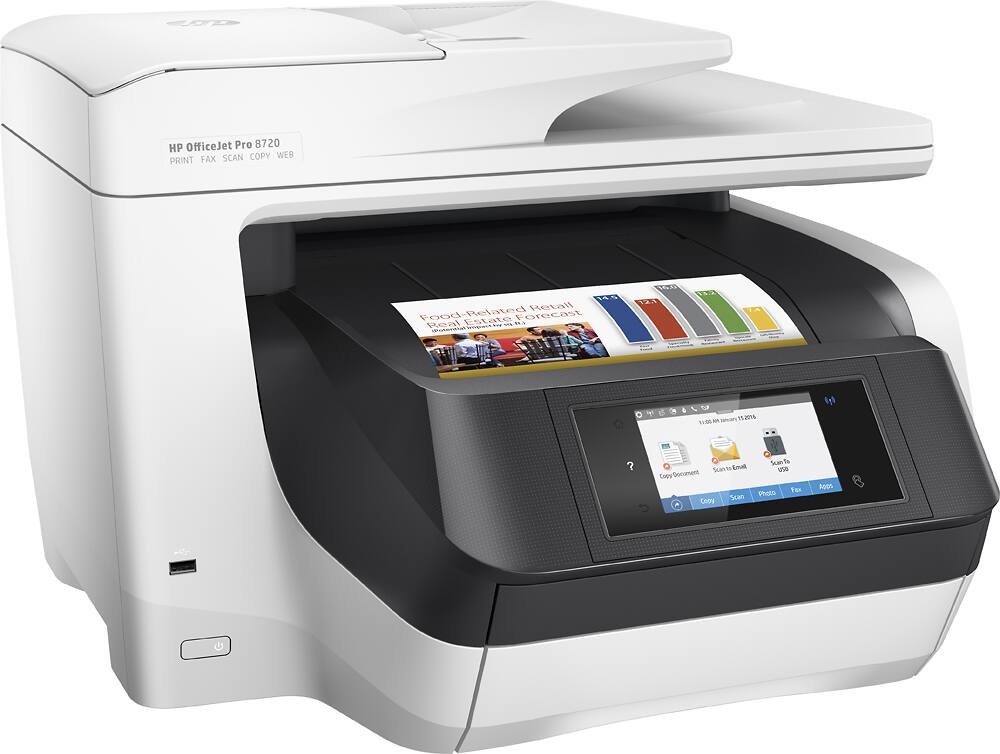 Angle. HP - OfficeJet Pro 8720 Wireless All-In-One Instant Ink Ready Printer.