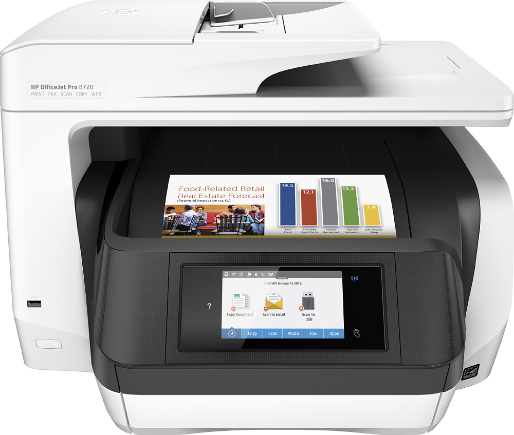 Best Buy: HP OfficeJet Pro 8720 Wireless All-In-One Printer Black M9L74A#B1H