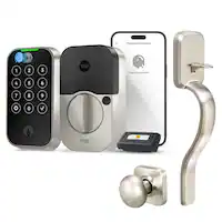 Yale - Assure Lock 2 Touch with Wi-Fi and Ridgefield Handle - Satin Nickel - Front_Zoom