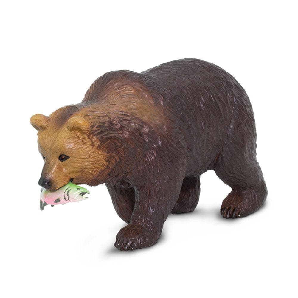 Angle. Safari Ltd. - Grizzly Bear Toy Figurine.