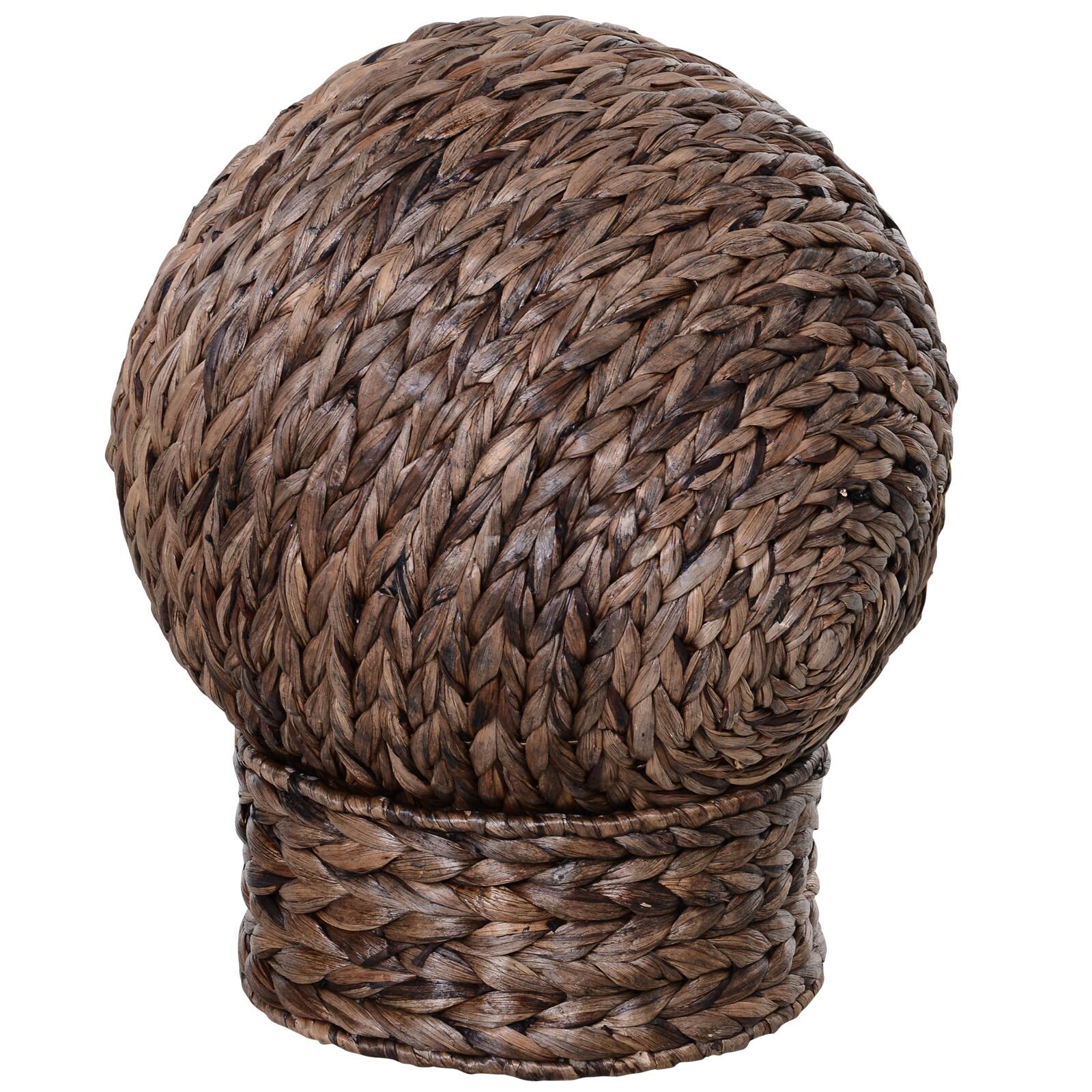 Alt View 4. Pawhut - Handwoven Elevated Cat Bed, Soft Cushion, Cat Egg Chair Shape, with Stand, Raised Wicker, Indoor, 23.5" H.