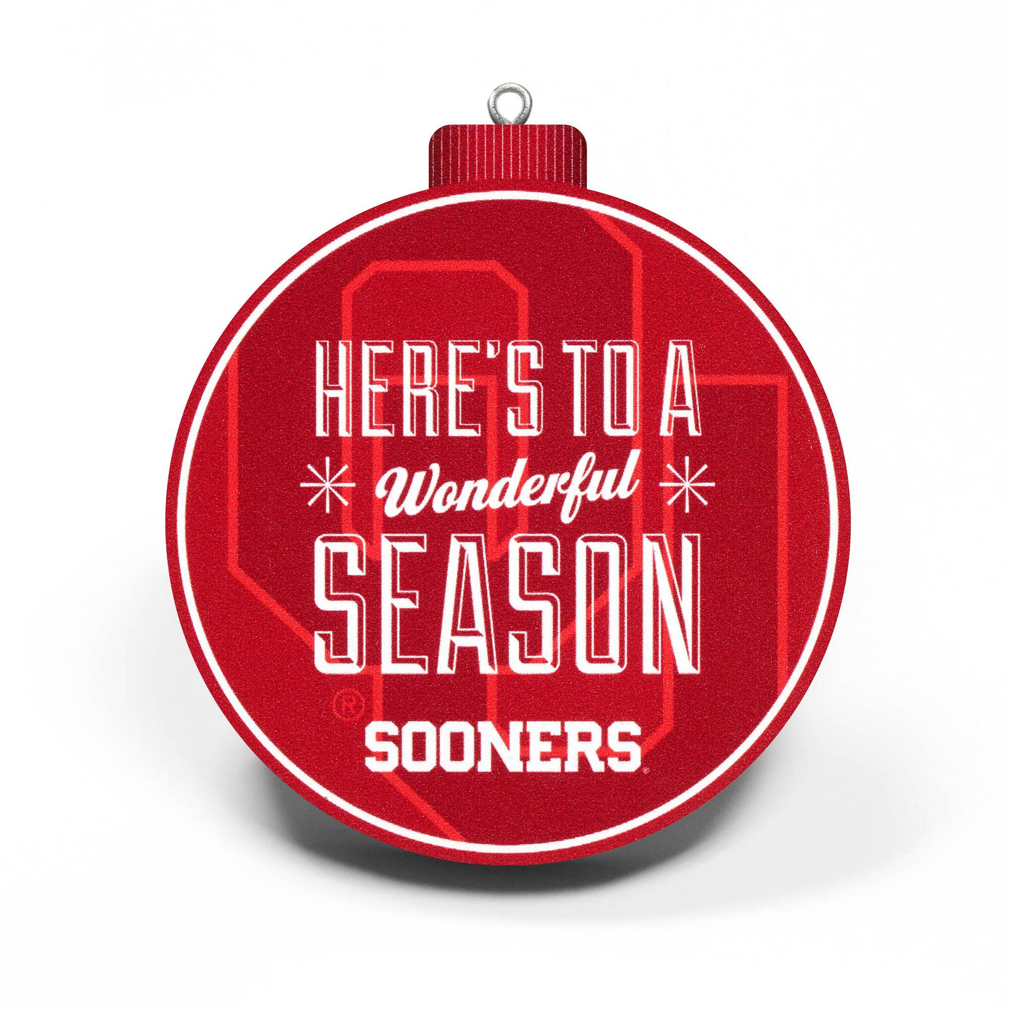 HERE'S TO A  
Wonderful  
SEASON  
SOONERS